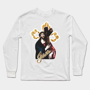 Jesus Christ and the Holy Cross Long Sleeve T-Shirt